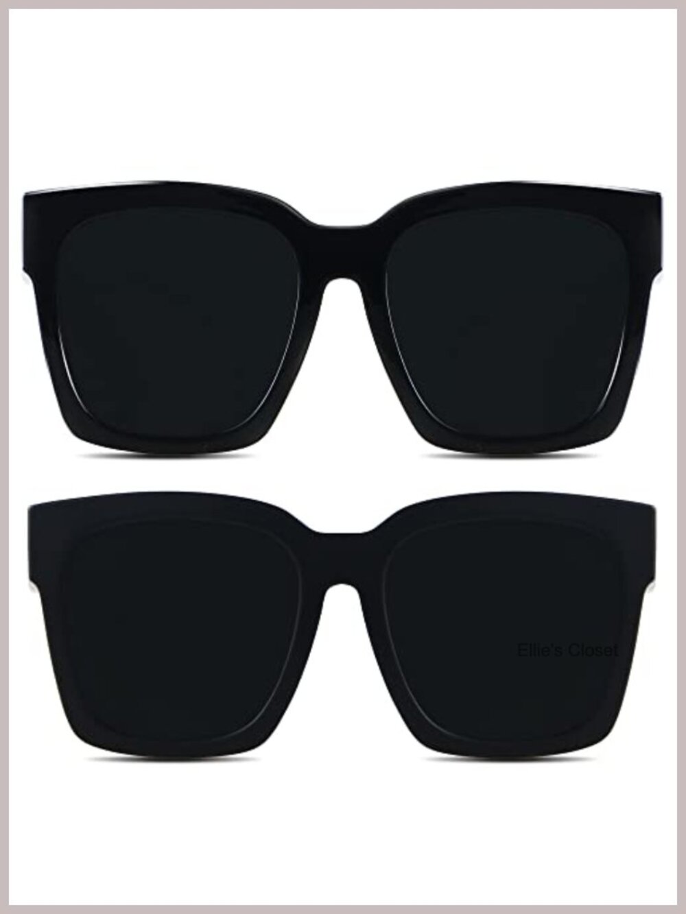 Oversized Square Sunglasses UV400 Full Frame Wide Face Shades